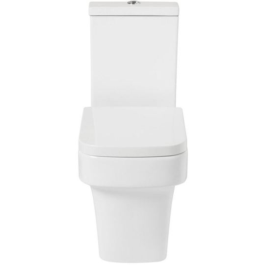 Verona - Medici Flush to Wall Close Coupled Toilet with Push Button Cistern - Soft Close Seat