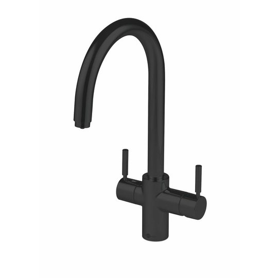 3 in 1 Boiling Hot Cold Water Kitchen Tap Faucet Matt Black Waste - Black - Insinkerator