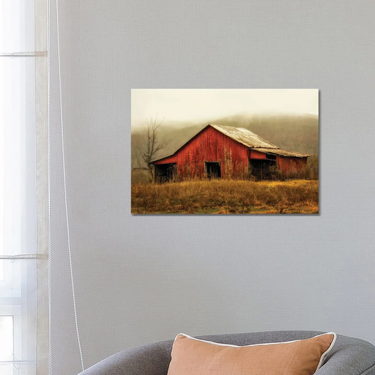 Skylight Barn in the Fog by Andy Amos - Unframed Graphic Art