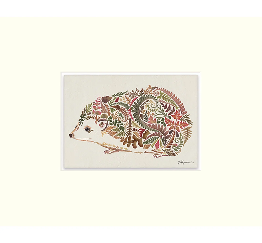 'Happy Hedgehog' - Painting Print on Paper
