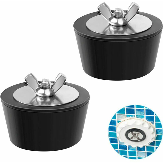 Winter Stopper for Swimming Pool, rlife 2Pcs Rubber Winter Stoppers Prevent Drain Pipe from Freezing Damage, Winter Pool Stopper for Swimming Pools