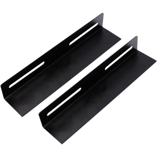Fixed side guides for rack cabinet support 19 black 250mm - Rackmatic