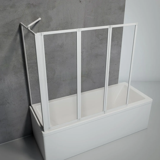 Smart L Shape Glass Bifold Bath Screen