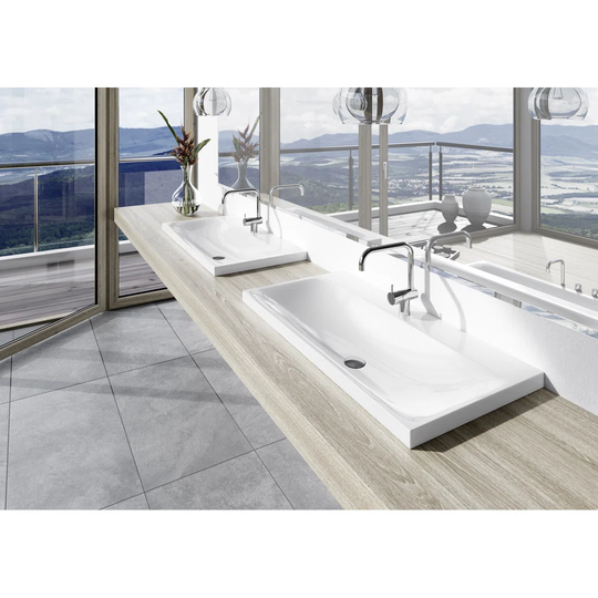 Black Matt Metal Rectangular Countertop Basin Bathroom Sink