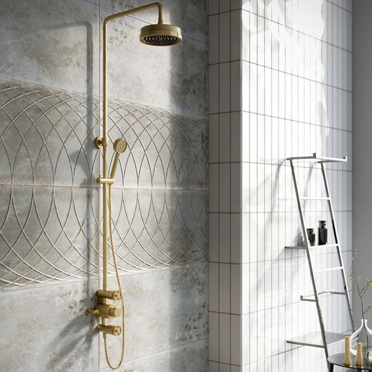 Robin Exposed Valve Shower Pack - Brushed Gold