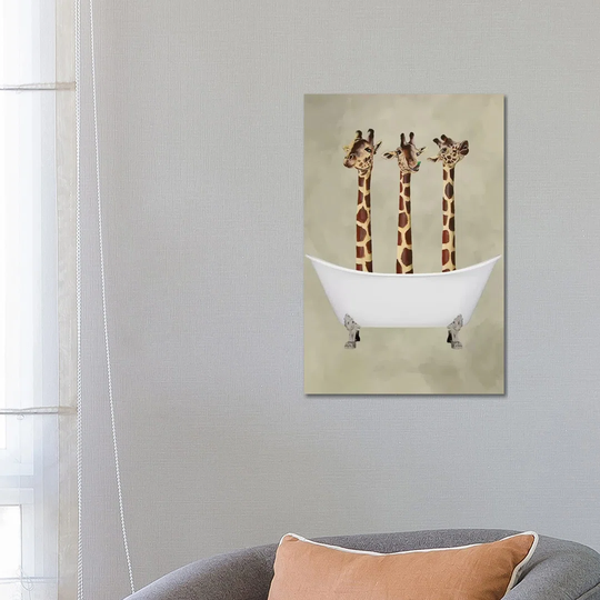 Giraffes In Bathtub by Coco de Paris Acrylic Print
