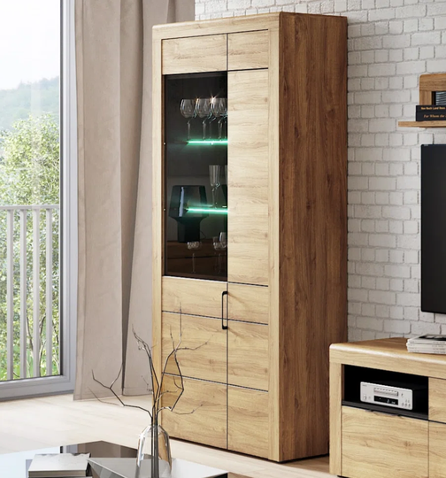 Aniyah Display Cabinet with Lighting