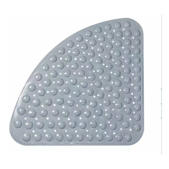 Bette Non-Slip Shower Mat for Bathtub with Drainage Port for Shower or Tub, pvc Triangle Bath Mat 54 x 54 cm, Gray