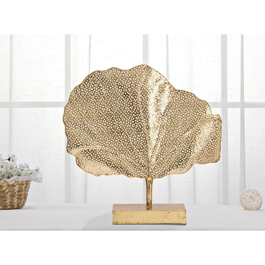 In the Shape of a Leaf Metal Sculpture