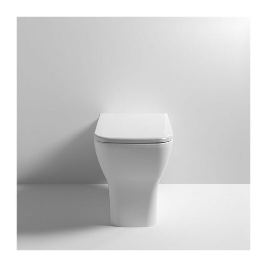 Nuie - Ava Back to Wall Rimless Toilet Pan 500mm Projection - Soft Close Seat