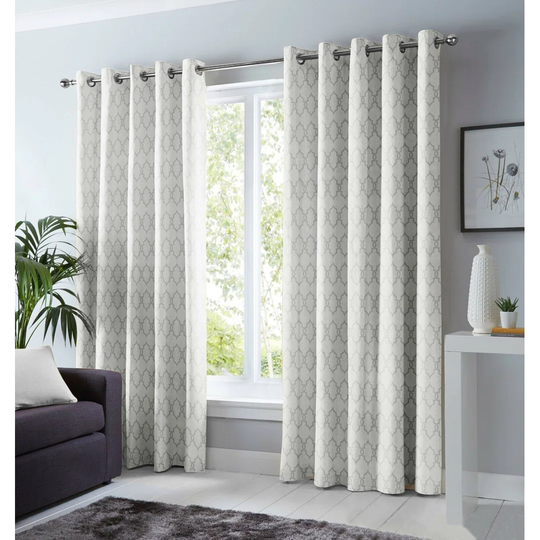Delmonte Blackout Eyelet Semi Sheer Window Curtain