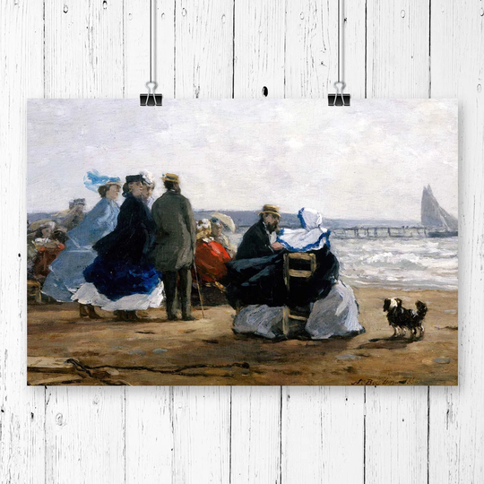 'Beaulieu, the Bay of Fourmis No.2' by Eugene Boudin Painting Print