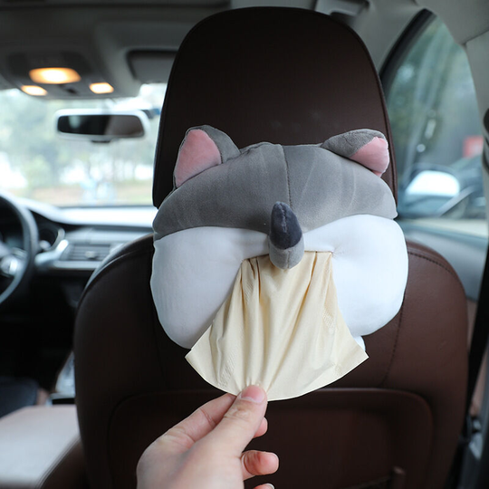 Sunflowergb - Plush Tissue Box Cat Kitty Butt Cartoon Paper Holder Towel Holder Paper Storage Box for Car Home Bathroom Bedroom Office, Car Interior