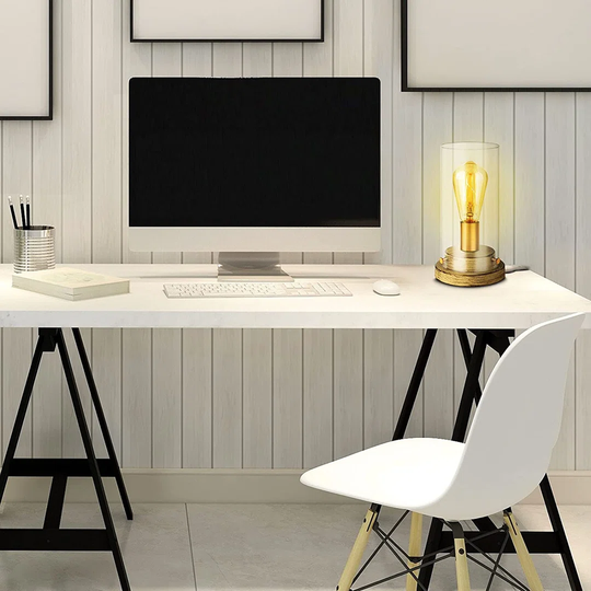 Abhisekh 25Cm White Table Lamp
