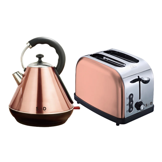 Caplinger 2 Piece Kettle and Toaster Set