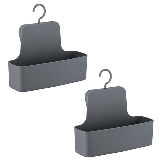 WENKO Shower caddy Barcelona anthracite, special plastic, absolutely unbreakable