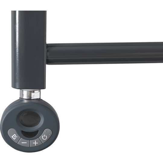 Solaire - R3 eco Electric Heating Element + With Thermostat, Timer and Remote for Towel Rails & Radiators, Anthracite-600W - Chrome