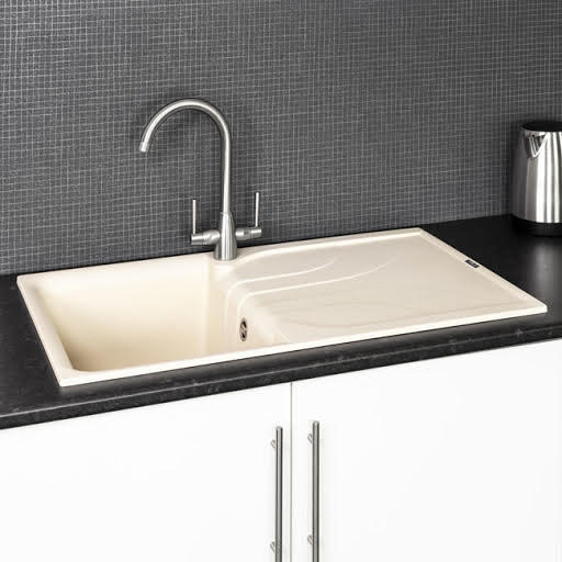 Reginox Elleci Cream Granite Inset Kitchen Sink With Waste EGO400