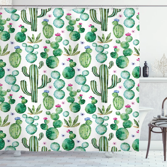 Azsa Polyester Shower Curtain Set