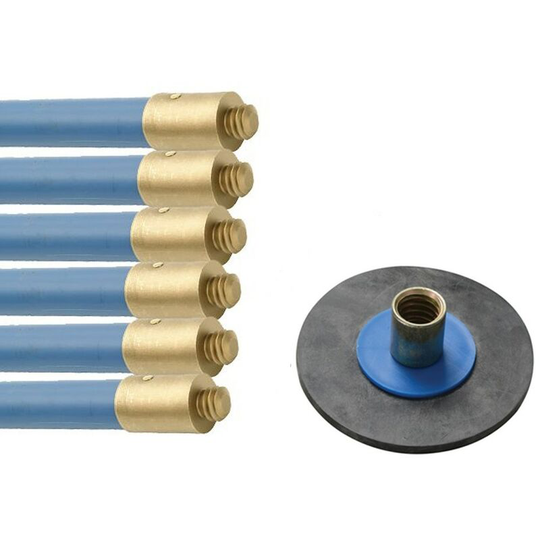Drain Cleaning Set 6x Drain Rods BAI1600 4 Plunger BAI1751 - Bailey