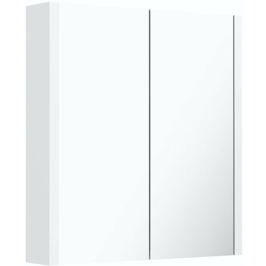 Derwent white mirror cabinet 650 x 600mm - White - Orchard