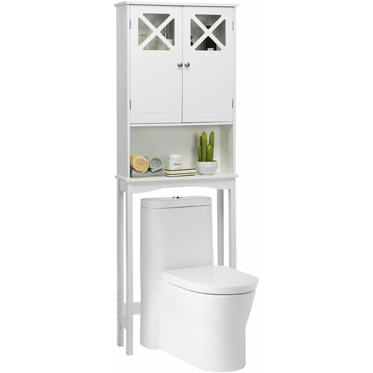 Over-The-Toilet Storage Cabinet 3-Tier Washing Machine Rack w/ Adjustable Shelf