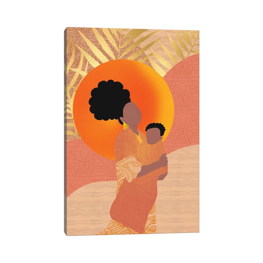 New Mom - Wrapped Canvas Painting