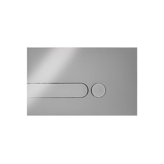 Modern Toilet wc Dual Flush Square Button Wall Plate - Chrome - Milano