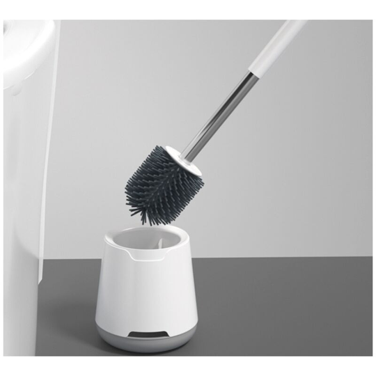 BETTE Toilet Brush, Vertical, Silicone Toilet Brushes and Holders, Antibacterial Toilet Brush with Water Filter Base and Quick Dry, for Bathroom,