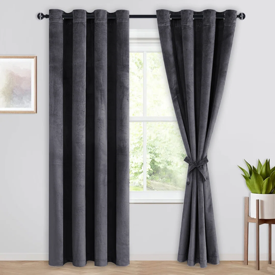Erno Sheer Eyelet Velvet Curtains