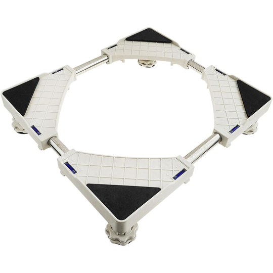Anti-vibration adjustable stand for washing machine, dryer, fridge and air conditioning 150 Kg 51-68 cm 45-63 cm - Primematik