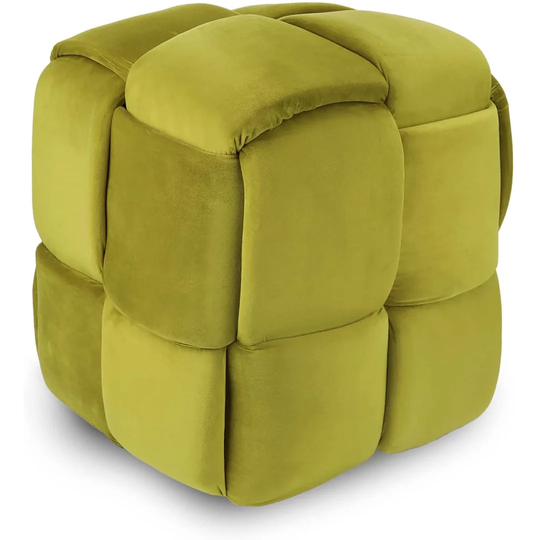 Soperton 43Cm Wide Velvet Square Cube Ottoman