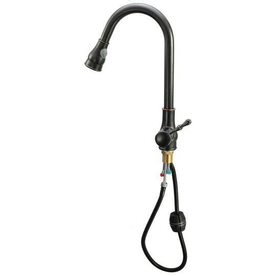 Asupermall - European-style Pull Out orb Single Connection Kitchen Tap Stud Installation Rotatable Sink Water Faucet