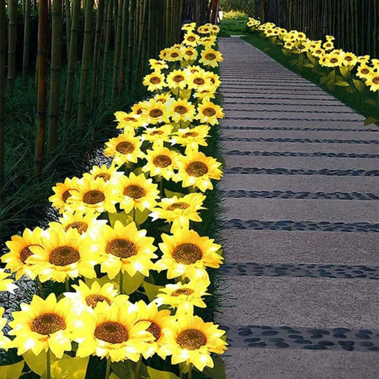 Solar Lights Outdoor Garden Decor, Realistic Sunflower Lights for Patio Yard Decorations
