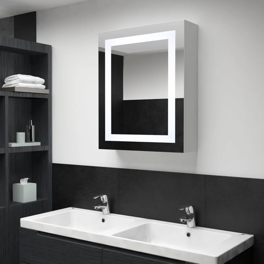 Staggs 50cm x 70cm Surface Mount Mirror Cabinet with LED Lighting