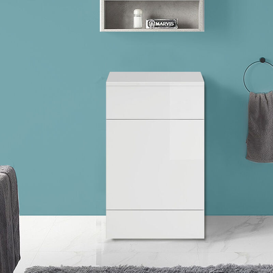 NRG - Concealed Cistern btw Toilet Housing Unit Bathroom Furniture Gloss White 502 x 325 mm