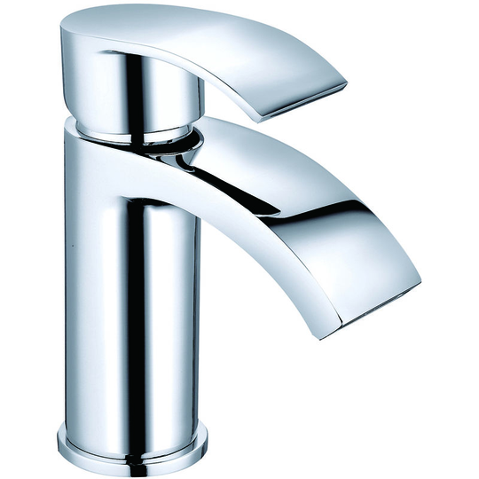 NRG - Chrome Basin Sink Mixer Tap Bathroom Faucet with Curved Spout
