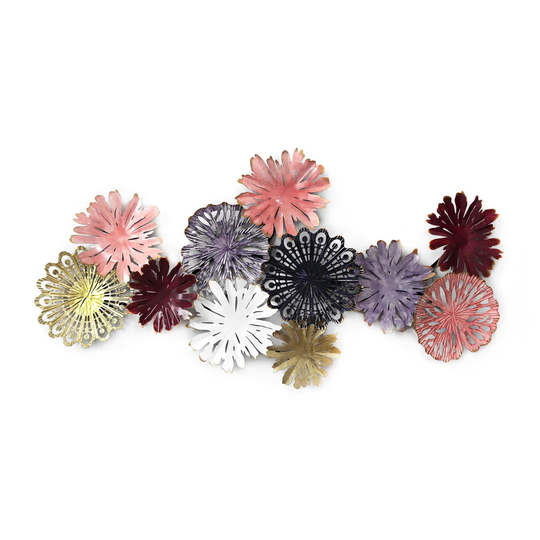 Stylized Flowers and Leaves Wall Décor