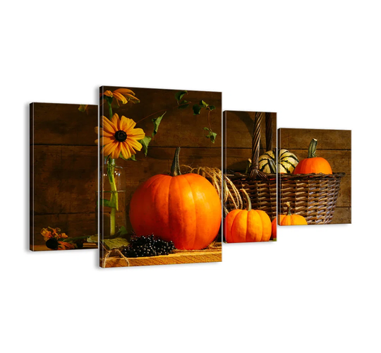 'A Radical Composition - Autumn Gifts' - 4 Piece Unframed Photograph Print Set on Canvas