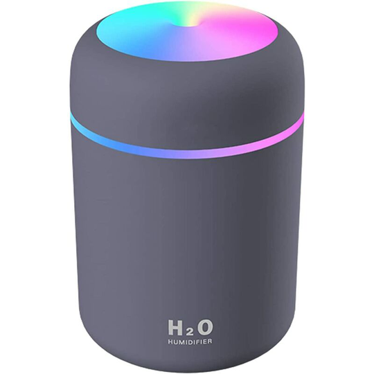 Humidifier d'air, mini humidifier à ultrasons usb, with réservoir d'eau de 300 ml, arrêt automatique, fonction veilleuse ultra-silencieuse, colorée