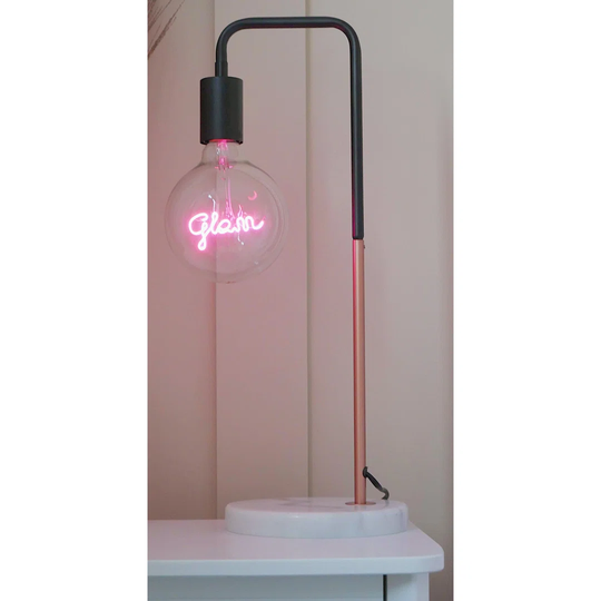 Stockville 51Cm Black/Copper Desk Lamp Set with Outlet