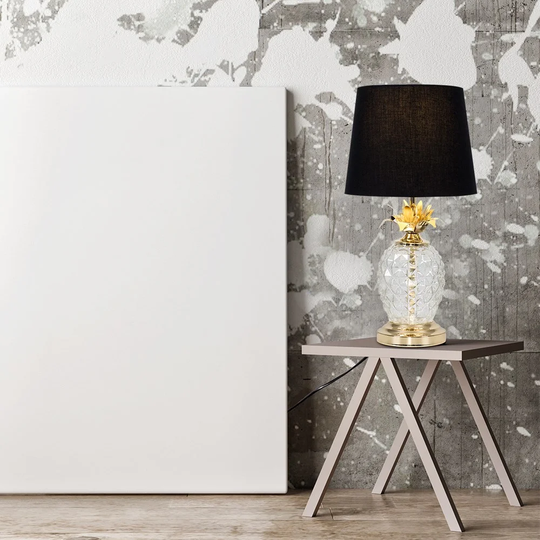 Dempster 41Cm Clear/Chrome/Gold Table Lamp
