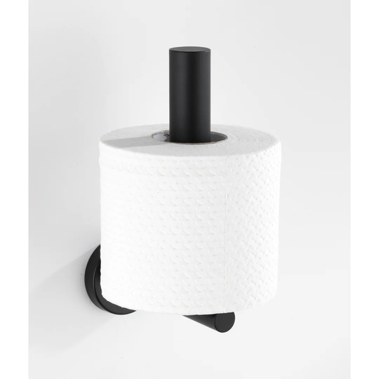 Bosio Stainless Steel Toilet Roll Holder in Matt Black