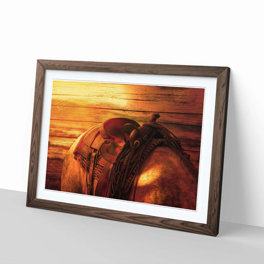 'Horse Back Saddle 2' Framed Graphic Art