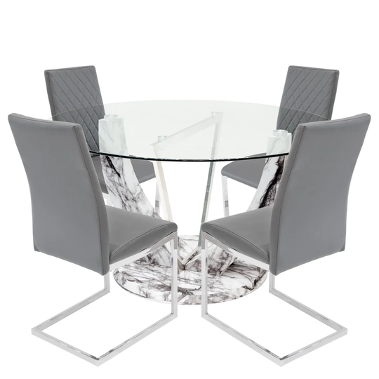 Titus Dining Set with 4 Chairs