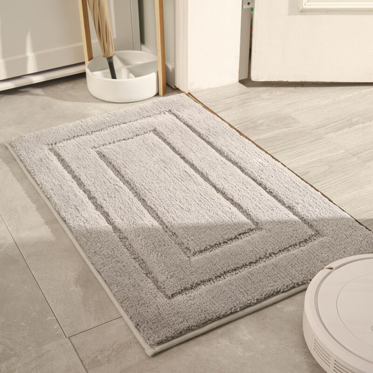 Perlerare - Non-Slip Bath Mat, Soft Microfiber Bath Mat, Water Absorbent, Machine Washable, Extra Thick Shower Mat for Bathroom, 50 x 80 cm, Light