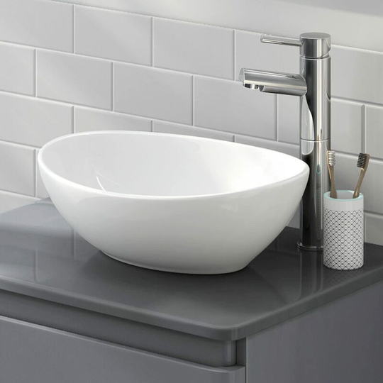 Basin Bathroom Wash Basin Oval Round Bowl Top Ceramic Basin Sink Modern Design (Oval Round)