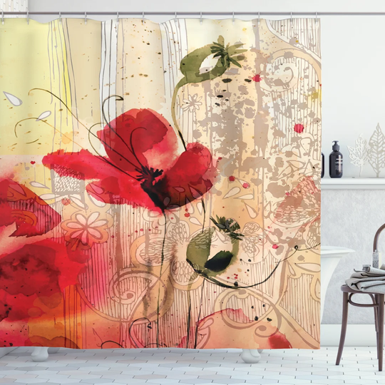 Baukus Polyester Shower Curtain Set