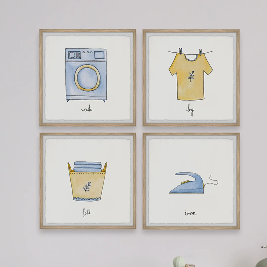 Laundry Services - 4 Piece Picture Frame Painting