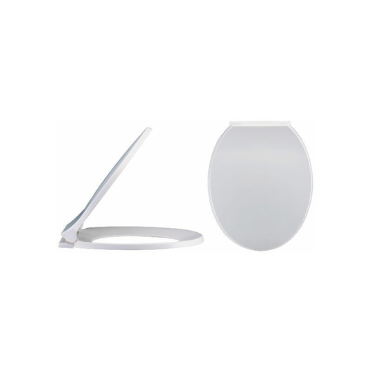 Premier - Milano Richmond - Modern White Bathroom Toilet wc Seat with Bottom Fix Soft Close Hinges - 350mm x 420mm